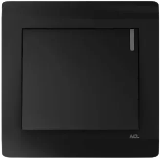 1 Gang 1 Way Switch-Elegance Series-Black-ACL 1 gang 1 way