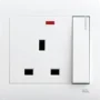 13A socket with neon
