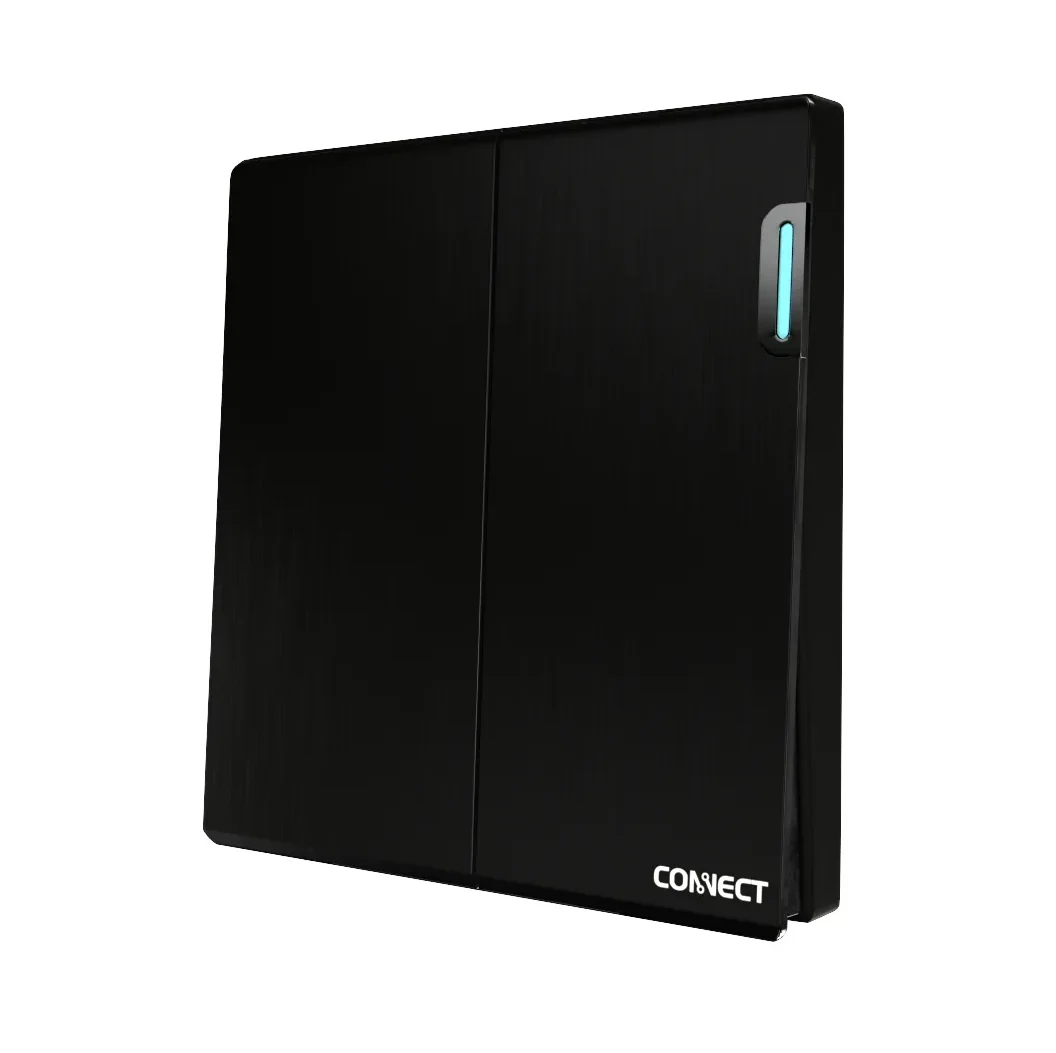 2 Gang 2 Way Switch-Ultimate Black-Connect 2 gang 2 way