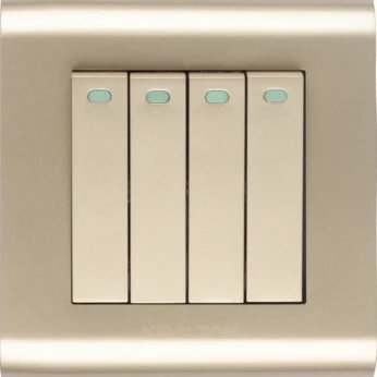 4 Gang 2 Way Switch-Modular Series-Gold-Kevilton