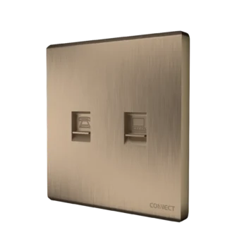 Telephone + Computer Socket-Premium Gold-Connect