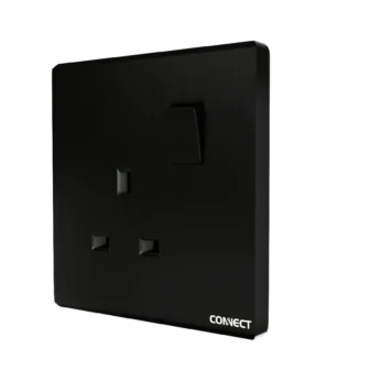 13A Switched Socket-Ultimate Black-Connect