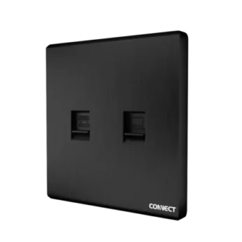 Telephone + Computer Socket-Ultimate Black-Connect
