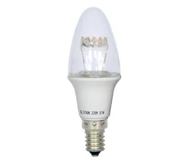 LED Candle Bulb 5W E14 (Screw Type) Warm White (3000K)-Green LED Candle 5W Screw type