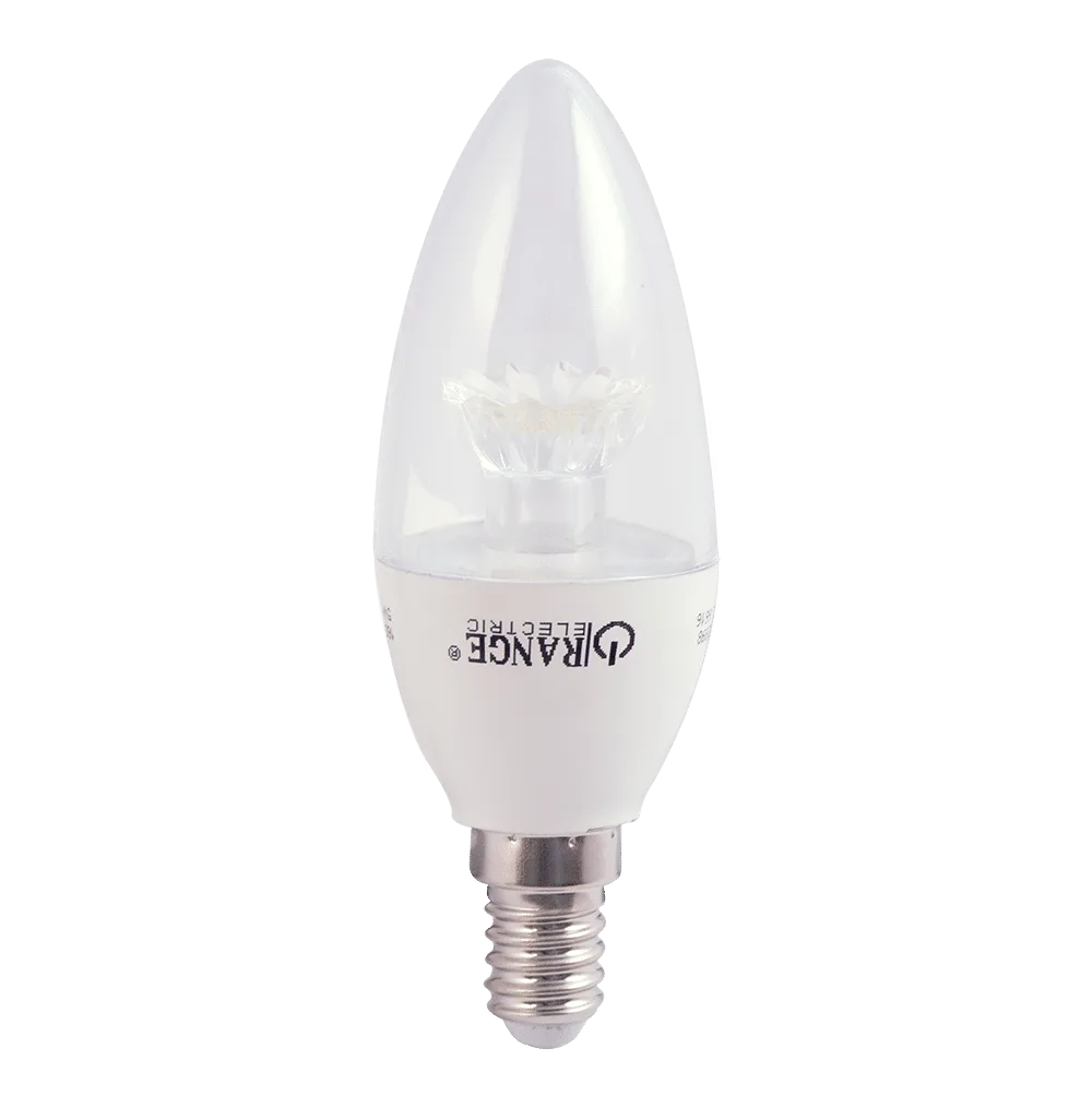 LED Candle Bulb 5W E14(Screw Type) Warm White (3000K)-Orange LED candle bulb 5W Screw type