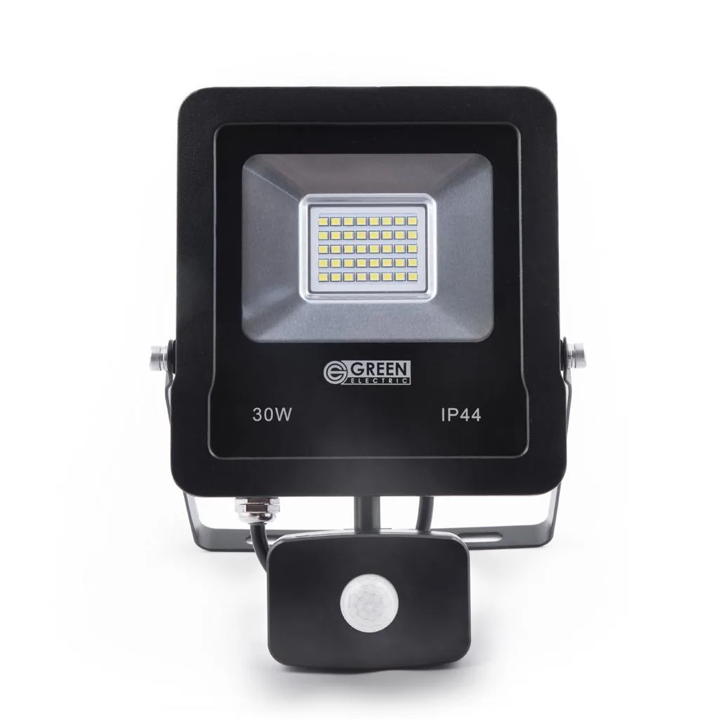 LED Sensor Standard Flood Light-Green-30W-Daylight-Cool White-6500K LED Sensor Standard Flood Light-Green-30W-Daylight-Cool White-6500K