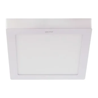 LED Panel Light 12W Warm White (3000K) Surface Square-Orange Aluminum Frame