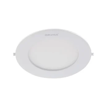 LED Panel Light 6W Warm White (3000K) Recessed Circular-Orange Aluminum Frame