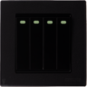4 Gang 2 Way Switch - Kevilton Nature Series Deep (Black)