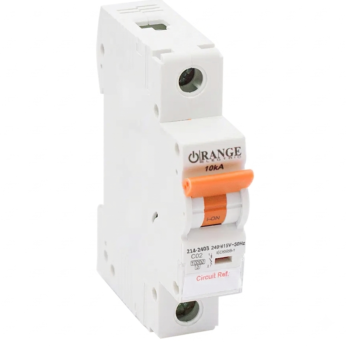 MCB 2A 1 Pole 10 kA-Orange Industrial