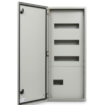 Metal Enclosure Box 3 Row 42 Way + MCCB cut with Bus Bars – Orange Industrial
